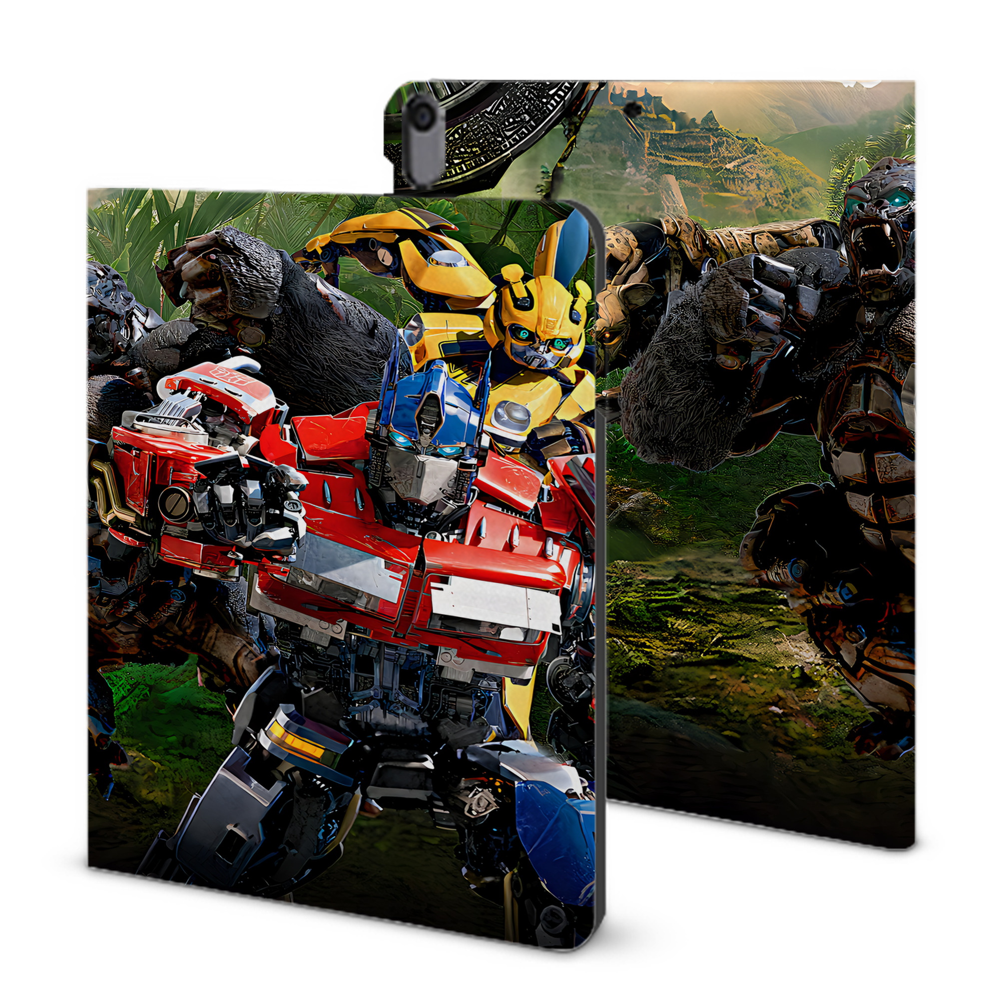（画像用） Transformers トランスフォーマー IPad ケース ブック型 PUレザー TPU 耐衝撃 軽量 薄型 ペン収納なし 全面保護 IPad 各モデル対応